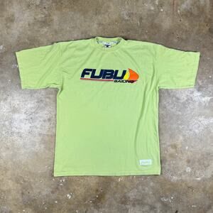 Vintage FUBU Sailing T-Shirt Men’s XL Lime Green Oversized Y2K Streetwear